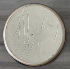 Leo Martens forse dekselpot blauw geel