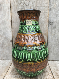 Bay Keramik vaas 92 25 amberbruin groen