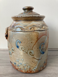 Dekselpot zoutglazuur met handvat