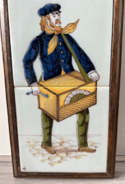 Tichelaar Makkum tegeltableau orgeldraaier