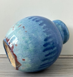 Geglazuurde vaas druipglazuur