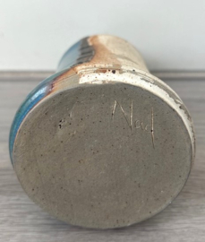 Steengoed flesje crème blauw