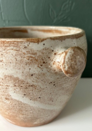 Bloempot crème bruin