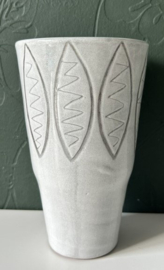 Potterij De Haemstede vaas blad patroon