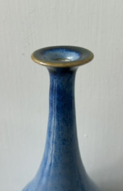 Gubbels flesvaas licht- en donkerblauw