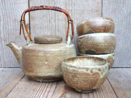 Theepot met mokjes Japanse stijl 9-delig
