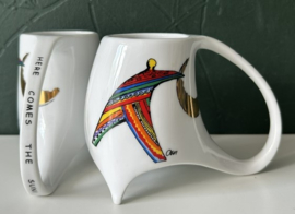 Corry Ammerlaan set kunstbekers porselein