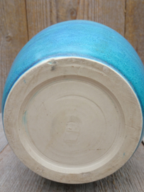 Forse geglazuurde vaas turquoise