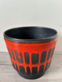Fohr Keramik bloempot zwart rood