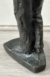 Astrid Koppen sculptuur brons Opa met kleinkind