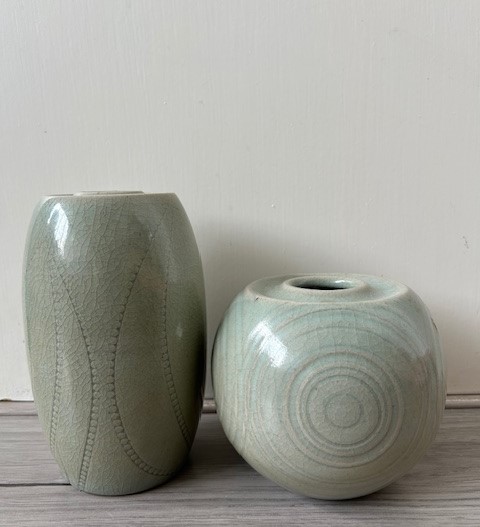 Mobach ovale vaas celadon