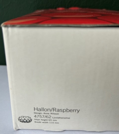 Orrefors waxinehouder Raspberry