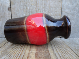 Scheurich vaas 523-18 bruin rood