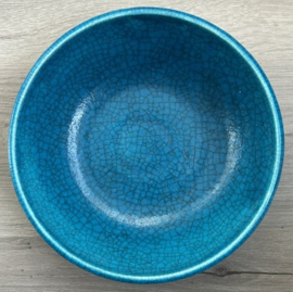 Ravelli schaal turquoise craquelé