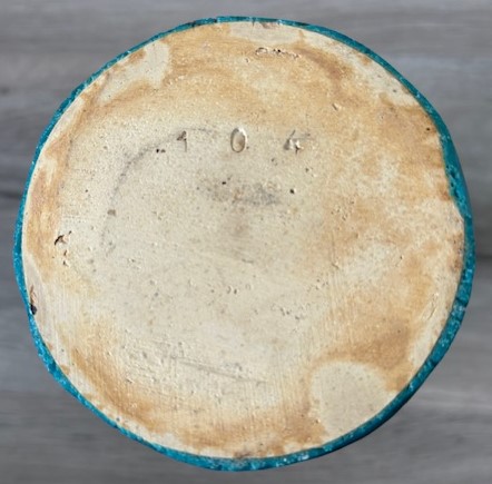 Pieter Groeneveldt vaas turquoise craquelé