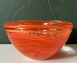 Kosta Boda Atoll waxinehouder oranje