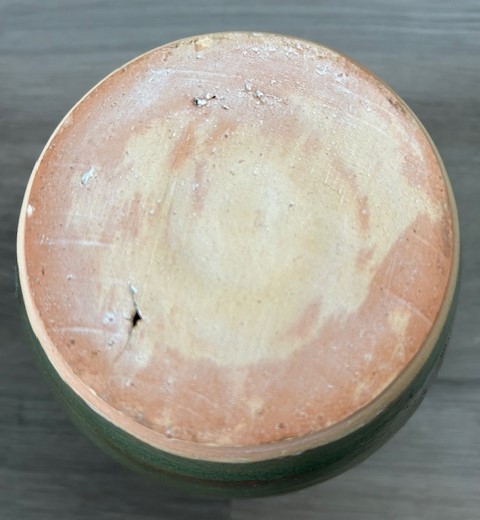 Steengoed vaasje groen geel