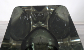 Seguso facet geslepen diamant vaas grijs