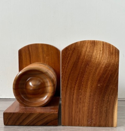 Houten boekensteunen lichtbruin