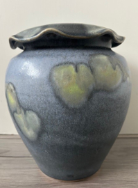 Leo Martens forse dekselpot blauw geel