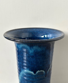 Jan de Graaf hoge vaas blauw