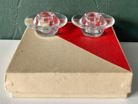 Kristalunie kandelaars helder in doos