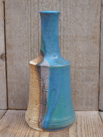 Steengoed flesvaasje blauwgroen