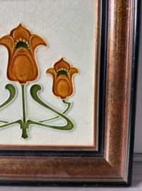 Art Nouveau tegel gestileerde tulpen