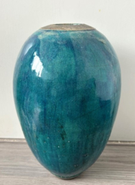 Kogelvormige vaas turquoise groen