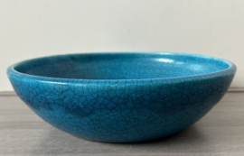 Ravelli schaal turquoise craquelé