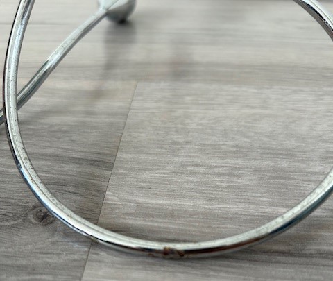 Loop design kandelaar verchroomd