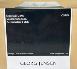 Georg Jensen set Cobra kandelaars 20 cm