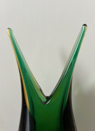 Segusto sommerso vaas kristal groen geel