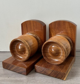 Houten boekensteunen lichtbruin