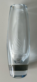 Ransfjordglass vaas ijsblauw