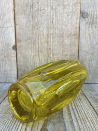 Rosice Glassworks lens vaas geel 20 cm