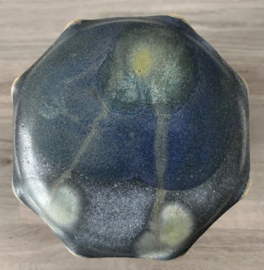 Leo Martens forse dekselpot blauw geel