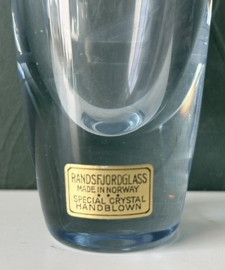 Ransfjordglass vaas ijsblauw