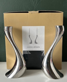 Georg Jensen set Cobra kandelaars 20 cm