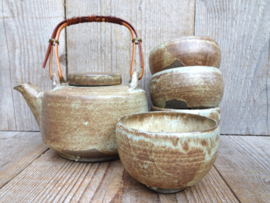 Theepot met mokjes Japanse stijl 9-delig