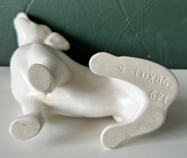 Villeroy & Boch plastiek teckel wit