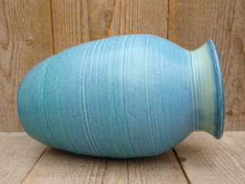 Forse geglazuurde vaas turquoise