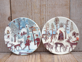 Arabia wandbordje no. 10-1981 Rendeer keeper in winter