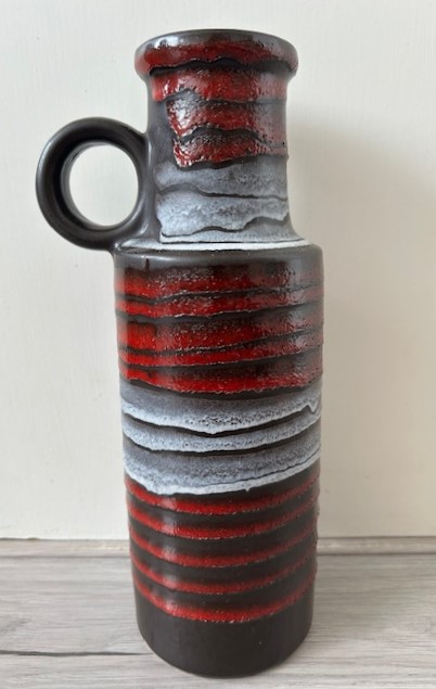 Scheurich vaas 401-28 rood wit