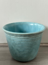 Bloempotje geribbeld small lichtgroen