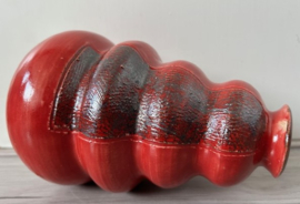 Getrapte vaas helder rood