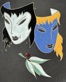 Ruscha Keramik wandbord 'Maske'