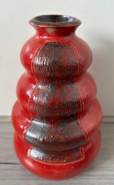 Getrapte vaas helder rood