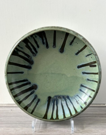 Denbac Art Deco grès schaal druipglazuur