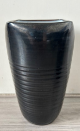 Nagtegaal vaas antraciet wit